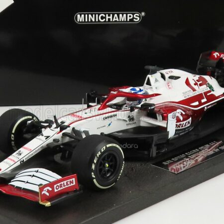 MINICHAMPS 1/18 ALFA ROMEO | F1  C41 TEAM ORLEN RACING N 7 LAST RACE ABU DHABI GP 2021 KIMI RAIKKONEN | WHITE RED MET