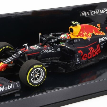 MINICHAMPS 1/43 RED BULL | F1  RB16B HONDA RA620H TEAM ASTON MARTIN N 11 3rd MEXICO GP 2021 SERGIO PEREZ | MATT BLUE YELLOW RED