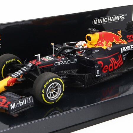 MINICHAMPS 1/43 RED BULL | F1  RB16B HONDA RA620H TEAM ASTON MARTIN N 33 WINNER MEXICO GP WORLD CHAMPION 2021 MAX VERSTAPPEN | MATT BLUE YELLOW RED