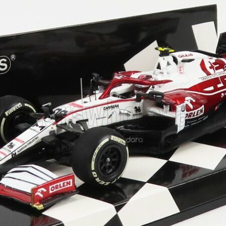 MINICHAMPS 1/43 ALFA ROMEO | F1  C41 TEAM ORLEN RACING N 99 LAST RACE ABU DHABI GP 2021 ANTONIO GIOVINAZZI | WHITE RED MET