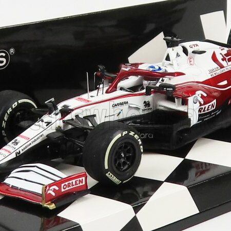 MINICHAMPS 1/43 ALFA ROMEO | F1  C41 TEAM ORLEN RACING N 7 LAST RACE ABU DHABI GP 2021 KIMI RAIKKONEN | WHITE RED MET