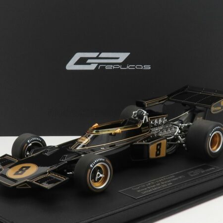 GP-REPLICAS 1/18 LOTUS | F1 72D JOHN PLAYER TEAM LOTUS N 8 WINNER BRITISH GP BRANDS HATCH - WORLD CHAMPION - 15 July 1972 EMERSON FITTIPALDI | BLACK GOLD