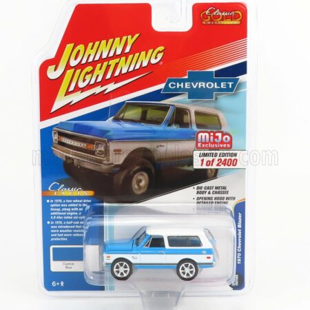 JOHNNY LIGHTNING 1/64 CHEVROLET | BLAZER CUSTOM 1970 | WHITE BLUE