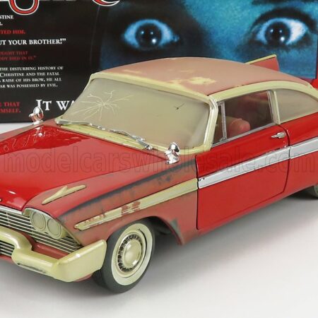 AUTOWORLD 1/18 PLYMOUTH | FURY COUPE THE RESTORATION OF AN EVIL 1958 - CHRISTINE LA MACCHINA INFERNALE | RED WHITE