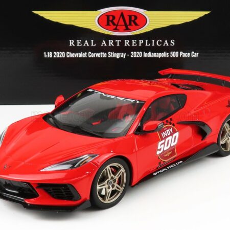 ACME-MODELS 1/18 CHEVROLET | CORVETTE C8 OFFICAL PACE CAR INDIANAPOLIS 500 MILE RACE 2020 | RED