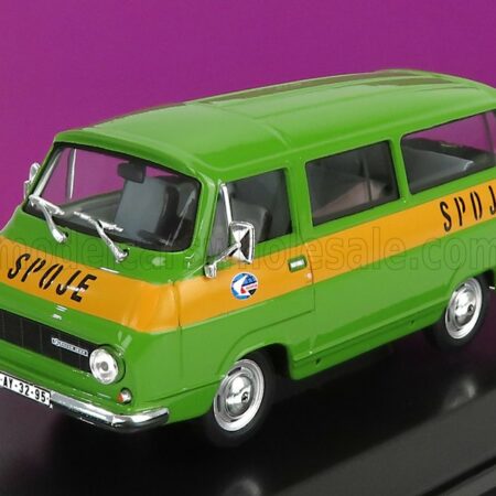 ABREX 1/43 SKODA | 1203 MINIBUS POSTE SPOJE 1974 | GREEN YELLOW