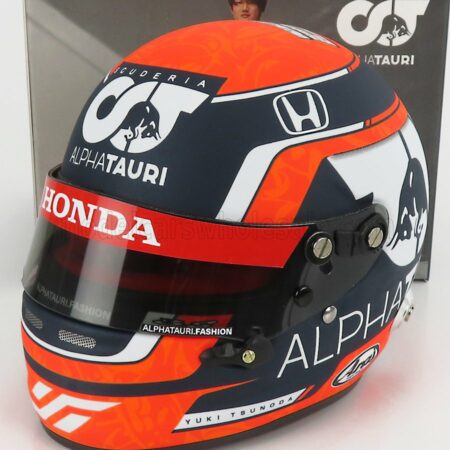 MINI HELMET 1/2 ARAI HELMET | F1  CASCO HELMET AT02 HONDA RA620H TEAM ALPHA TAURI N 22 SEASON 2021 YUKI TSUNODA | WHITE BLACK RED