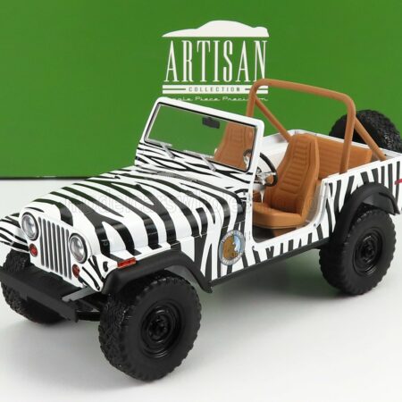 GREENLIGHT 1/18 JEEP | CJ-7 OPEN 1976 - WHEN NATURE CALLS - ACE VENTURA - MOVIE 1995 | BLACK WHITE