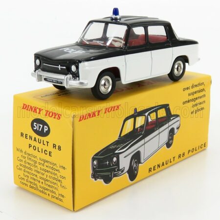 EDICOLA 1/43 RENAULT | R8 POLICE 1961 | WHITE BLACK