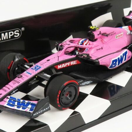 MINICHAMPS 1/43 ALPINE | F1 A522 TEAM ALPINE BWT N 31 BAHRAIN GP 2022 ESTEBAN OCON | PINK BLUE