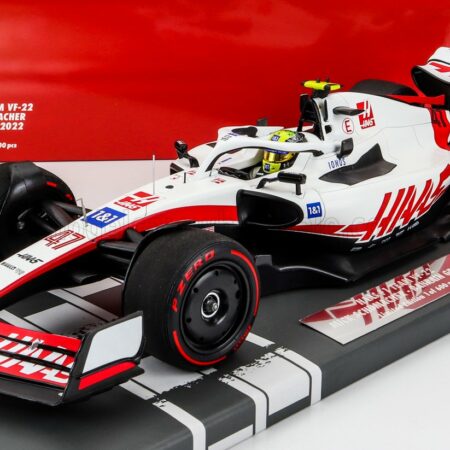 MINICHAMPS 1/18 HAAS | F1  VF-22 FERRARI TEAM HAAS N 47 BAHRAIN GP 2022 MICK SCHUMACHER | WHITE BLACK RED