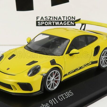 MINICHAMPS 1/43 PORSCHE | 911 991-2 GT3 RS COUPE 2018 - SILVER RIMS | RACING YELLOW