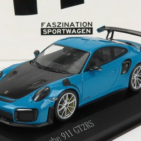 MINICHAMPS 1/43 PORSCHE | 911 991-2 GT2 RS COUPE 2018 - SILVER RIMS | MIAMI BLUE