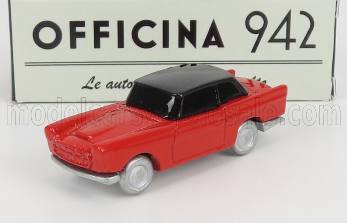 OFFICINA-942 1/76 FIAT | 1200 COUPE CARROZZERIA SCIONIERI 1958 | RED BLACK