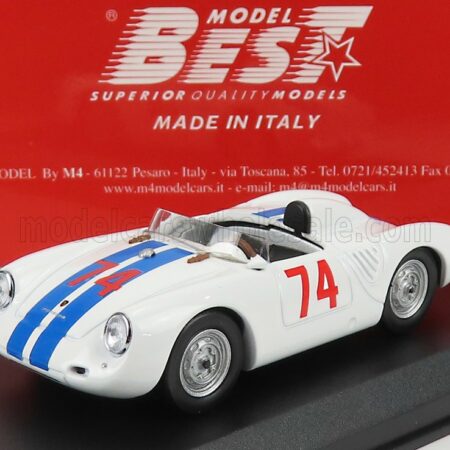 BEST-MODEL 1/43 PORSCHE | 550 RS SPIDER N 74 NASSAU MEMORIAL TROPHY RACE 1958 D.SESSLAR | WHITE BLUE