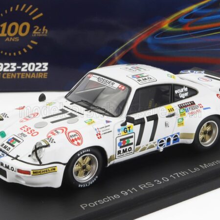 SPARK-MODEL 1/43 PORSCHE | 911 CARRERA RS 3.0L TEAM P.DAGOREAU N 77 24h LE MANS 1975 T.SABINE - P.DAGOREAU - J.P.AESCHLIMANN | WHITE