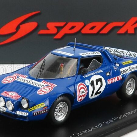 SPARK-MODEL 1/43 LANCIA | STRATOS HF N 12 3rd RALLY MONTECARLO 1976 B.DARNICHE -  A.MAHE | BLUE