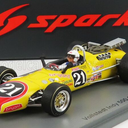 SPARK-MODEL 1/43 VOLLSTEDT | N 21 INDY 500 1967 C.YARBOROUGH | YELLOW RED