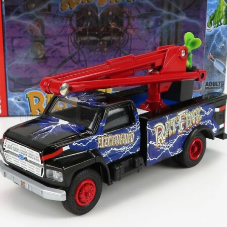 AUTOWORLD 1/34 FORD USA | BUCKET TRUCK CRANE 1990 - RATFINK - SALVADANAIO - MONEYBOX | BLUE BLACK