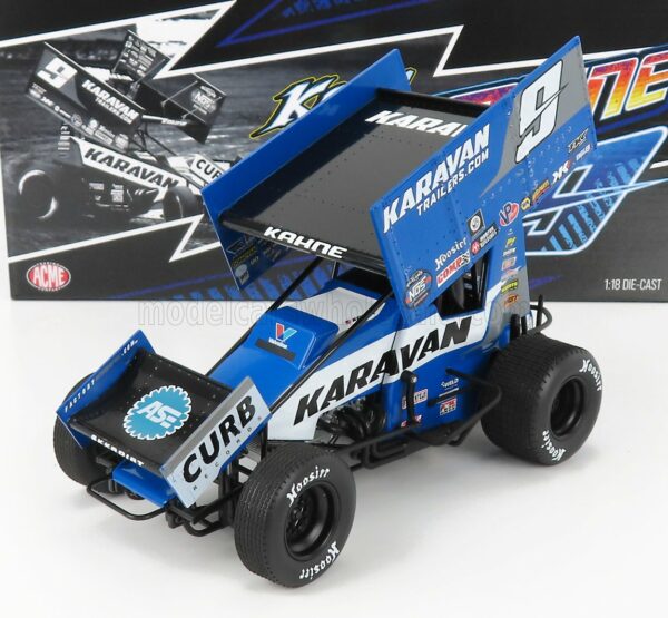 ACME-MODELS 1/18 FORD USA | TEAM KARAVAN TRAILERS N 9 SPRINT CAR SEASON 2021 K.KAHNE | BLUE