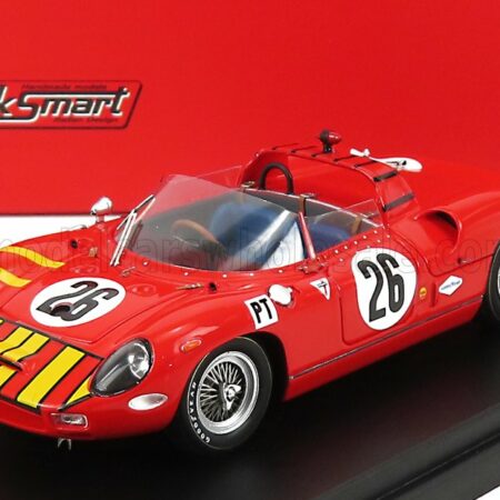 LOOKSMART 1/43 FERRARI | 330P SPIDER N 26 12h SEBRING 1965 B.GROSSMAN - S.HUDSON | RED YELLOW