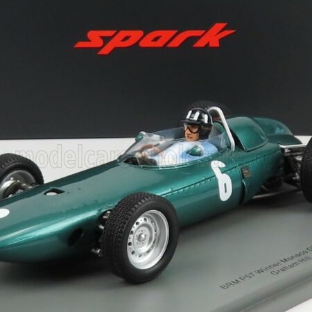 SPARK-MODEL 1/18 BRM | P57 N 6 WINNER MONACO GP 1963 G.HILL - CON VETRINA - WITH SHOWCASE | GREEN MET