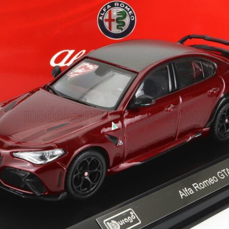 BURAGO 1/43 ALFA ROMEO | GIULIA GTAm 2020 - WITH HARD SHOWCASE - EXCLUSIVE CARMODEL | ROSSO GTA - RED MET