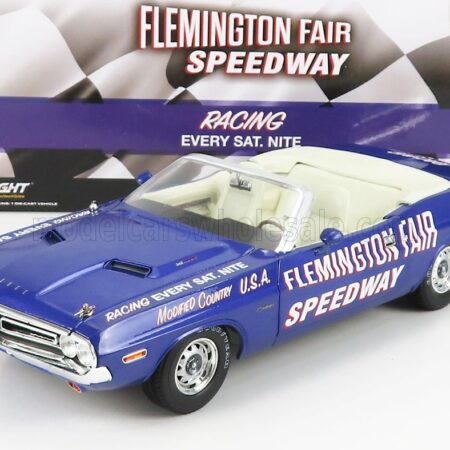 GREENLIGHT 1/18 DODGE | CHALLENGER CABRIOLET OPEN OFFICIAL PACE CAR FLEMINGTON FAIR SPEEDWAY 1971 | PURPLE