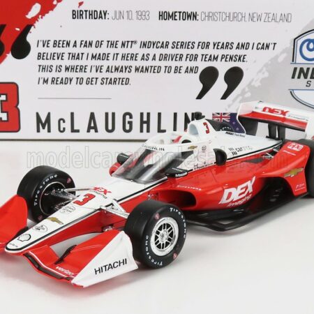 GREENLIGHT 1/18 CHEVROLET | TEAM PENSKE DEX IMAGING N 3 INDIANAPOLIS INDY 500 INDYCAR SERIES 2021 S.McLAUGHLIN | RED WHITE