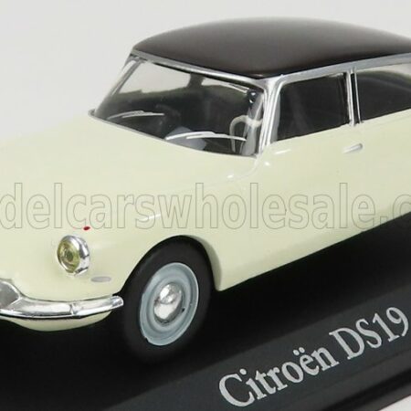 EDICOLA 1/43 CITROEN | DS19 1957 - CON VETRINA - WITH SHOWCASE | IVORY BROWN