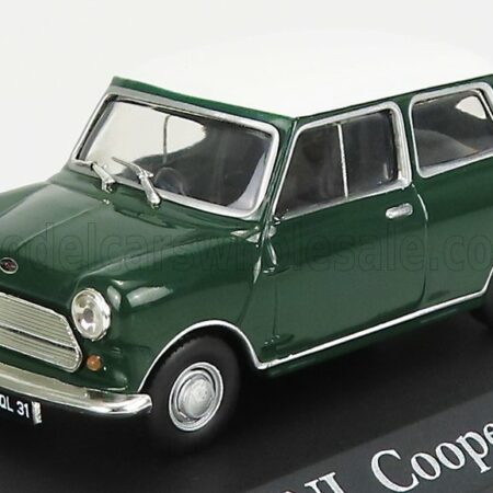 EDICOLA 1/43 MINI | COOPER S 1967 - CON VETRINA - WITH SHOWCASE | GREEN WHITE