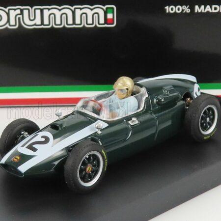 BRUMM 1/43 COOPER | F1 T51 CLIMAX N 12 WINNER BRITISH GP JACK BRABHAM 1959 WORLD CHAMPION - WITH DRIVER FIGURE | GREEN WHITE