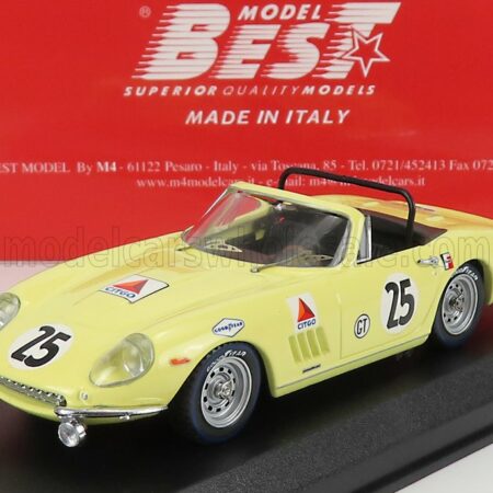 BEST-MODEL 1/43 FERRARI | 275 GTB/4 SPIDER N 25 12h SEBRING 1967 R.McCLUGGAGE - F.WINDRIDGE | YELLOW