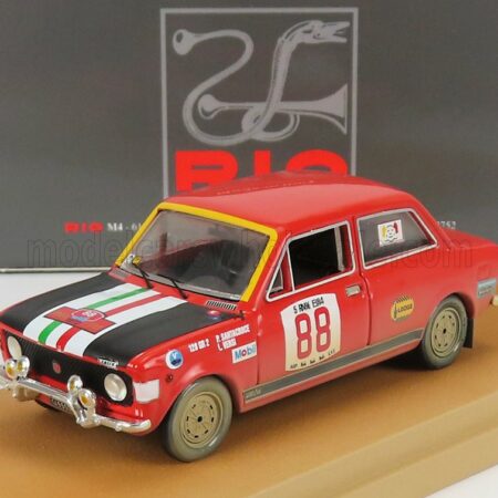 RIO-MODELS 1/43 FIAT | 128 RALLY N 88 RALLY ISOLA D' ELBA 1972 P.SANTACROCE - L.VERSI | RED BLACK