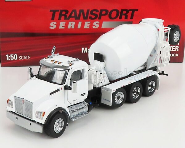 DM-MODELS 1/50 KENWORTH | T880S BETONIERA TANKER CEMENT MIXER TRUCK 4-ASSI 1990 | WHITE