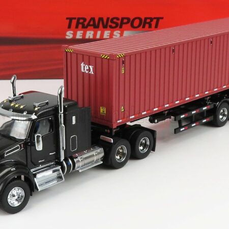 DM-MODELS 1/50 KENWORTH | T880 SBFA TRUCK CONTAINER 40 1990 | BLACK BROWN