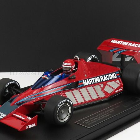 GP-REPLICAS 1/18 BRABHAM | F1  BT46 ALFA ROMEO PROTOTYPE MARTINI RACING N 0  TEST VERSION (with pilot figure) 1977 NIKI LAUDA - CON VETRINA - WITH SHOWCASE | RED