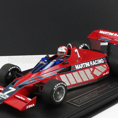 GP-REPLICAS 1/18 BRABHAM | F1  BT46 ALFA ROMEO PROTOTYPE MARTINI RACING N 7  TEST VERSION (with pilot figure) 1977 JOHN WATSON - CON VETRINA - WITH SHOWCASE | RED