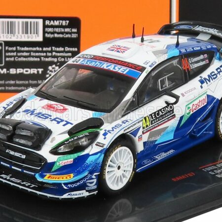 IXO-MODELS 1/43 FORD ENGLAND | FIESTA WRC N 44 RALLY MONTECARLO 2021 G.GREENSMITH - E.EDMONDSON | BLUE WHITE