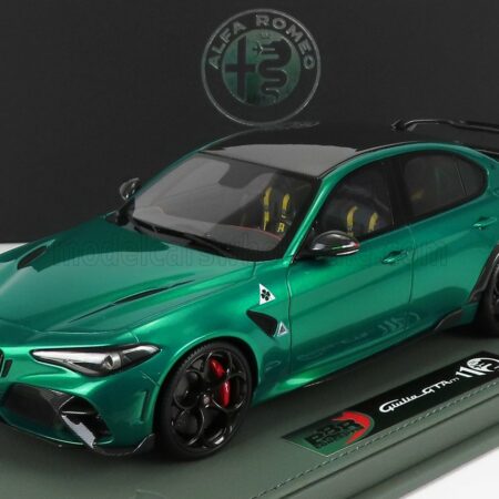 BBR-MODELS 1/18 ALFA ROMEO | GIULIA GTAm 2020 - CON VETRINA - WITH SHOWCASE | VERDE MONTREAL - GREEN MET