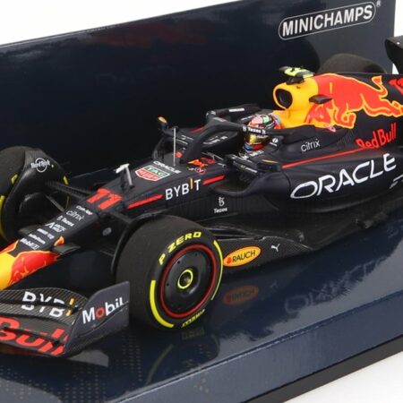 MINICHAMPS 1/43 RED BULL | F1  RB18 TEAM ORACLE RED BULL RACING N 11 4th MIAMI GP 2022 SERGIO PEREZ | MATT BLUE YELLOW RED