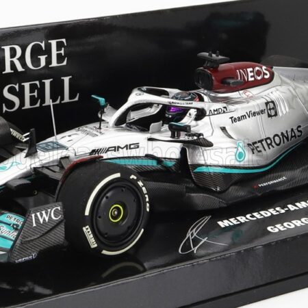 MINICHAMPS 1/43 MERCEDES GP | F1 W13E TEAM MERCEDES-AMG PETRONAS F1 N 63 3rd AUSTRALIAN GP 2022 GEORGE RUSSEL | SILVER GREEN