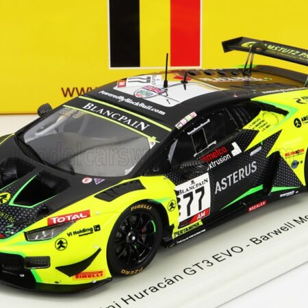 SPARK-MODEL 1/43 LAMBORGHINI | HURACAN GT3 EVO TEAM BARWELL MOTORSPORT N 77 24h SPA 2019 A.AMSTUTZ - L.MACHITSKI - R.ABRA - P.KUJALA | BLACK YELLOW