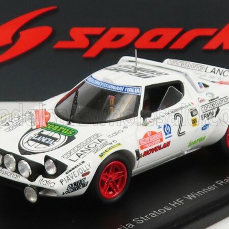 SPARK-MODEL 1/43 LANCIA | STRATOS HF N 2 WINNER RALLY SANREMO 1979 M.MANNINI - TONY | WHITE