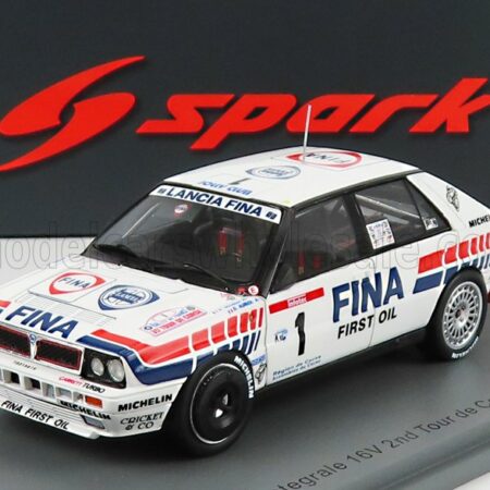 SPARK-MODEL 1/43 LANCIA | DELTA HF INTEGRALE 16V FINA N 1 2nd RALLY TOUR DE CORSE 1991 D.AURIOL - B.OCCELLI | WHITE RED BLUE