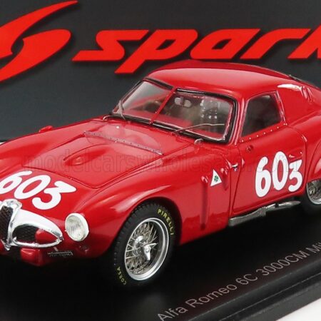 SPARK-MODEL 1/43 ALFA ROMEO | 6C 3000CM N 603 MILLE MIGLIA 1953 K.KLING - H.KLENK | RED