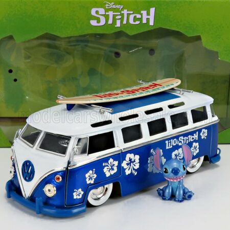 JADA 1/24 VOLKSWAGEN | T1 MINIBUS WITH TITCH FIGURE 1962 | BLUE WHITE