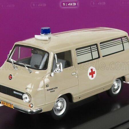 ABREX 1/43 SKODA | 1203 MINIBUS AMBULANCE 1974 | BEIGE