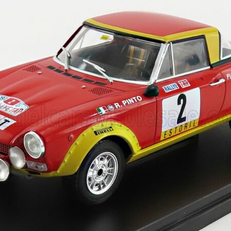 EDICOLA 1/24 FIAT | 124 ABARTH N 2 RALLY PORTUGAL 1974 R.PINTO - A.BERNACCHINI | RED YELLOW