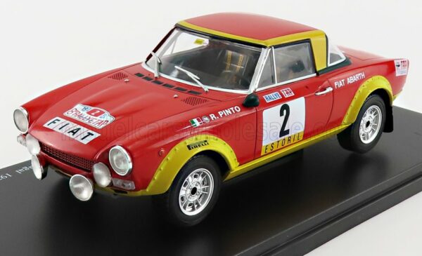 EDICOLA 1/24 FIAT | 124 ABARTH N 2 RALLY PORTUGAL 1974 R.PINTO - A.BERNACCHINI | RED YELLOW